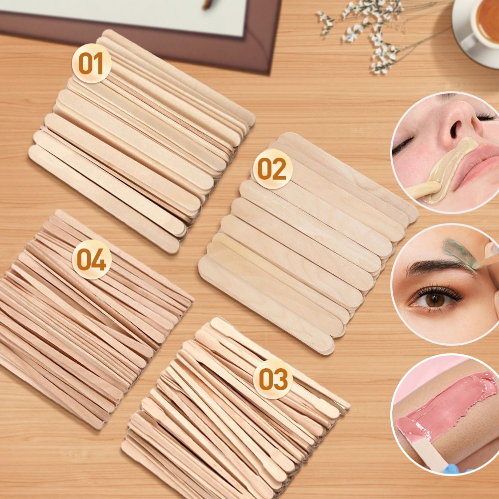 Hair Wax Stick - 500/200/100Pcs Holz Haar Entfernung Stick Gesicht