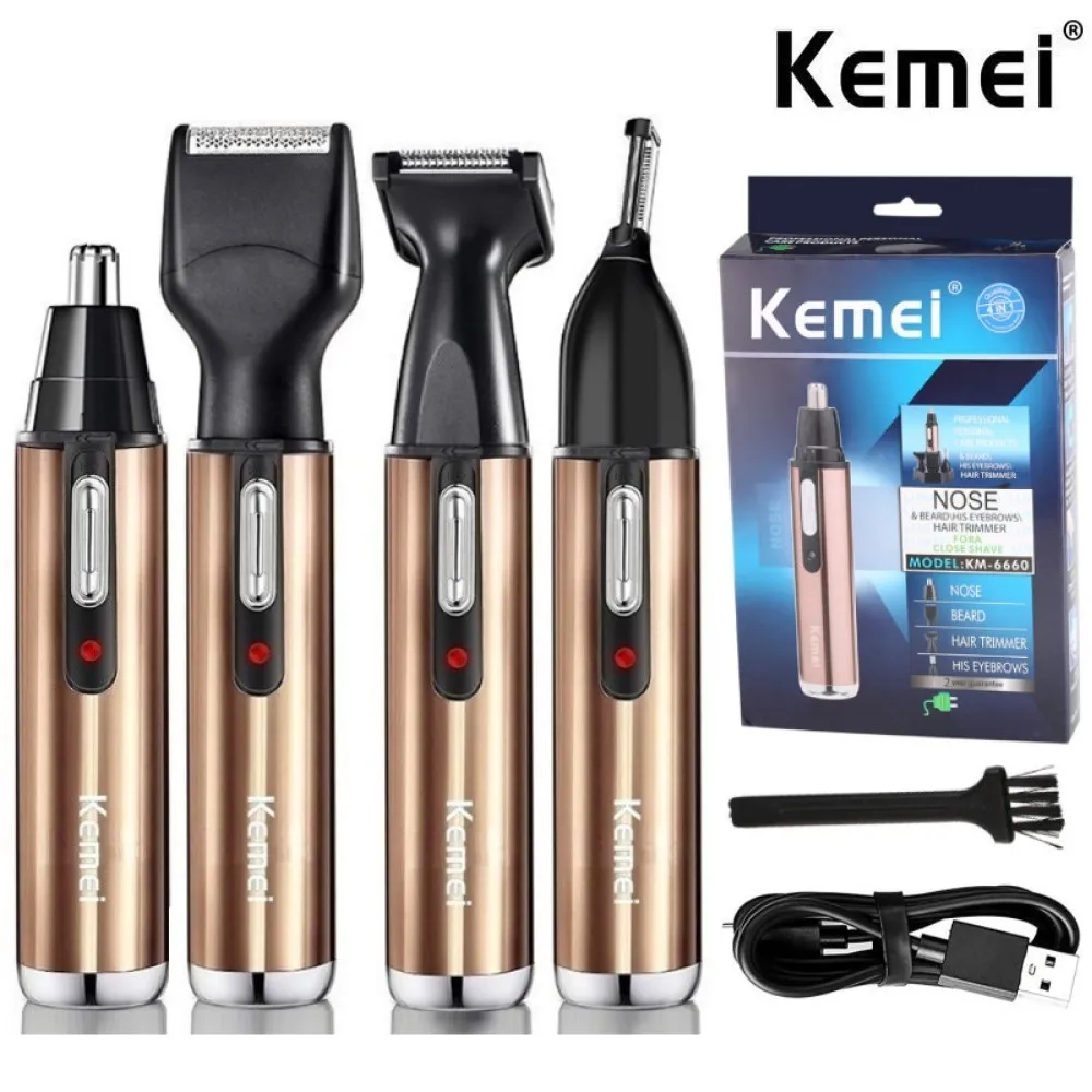Men'S Grooming Boxes - Kemei All-in-One wiederaufladbarer Nasentrimmer Bartschneider für