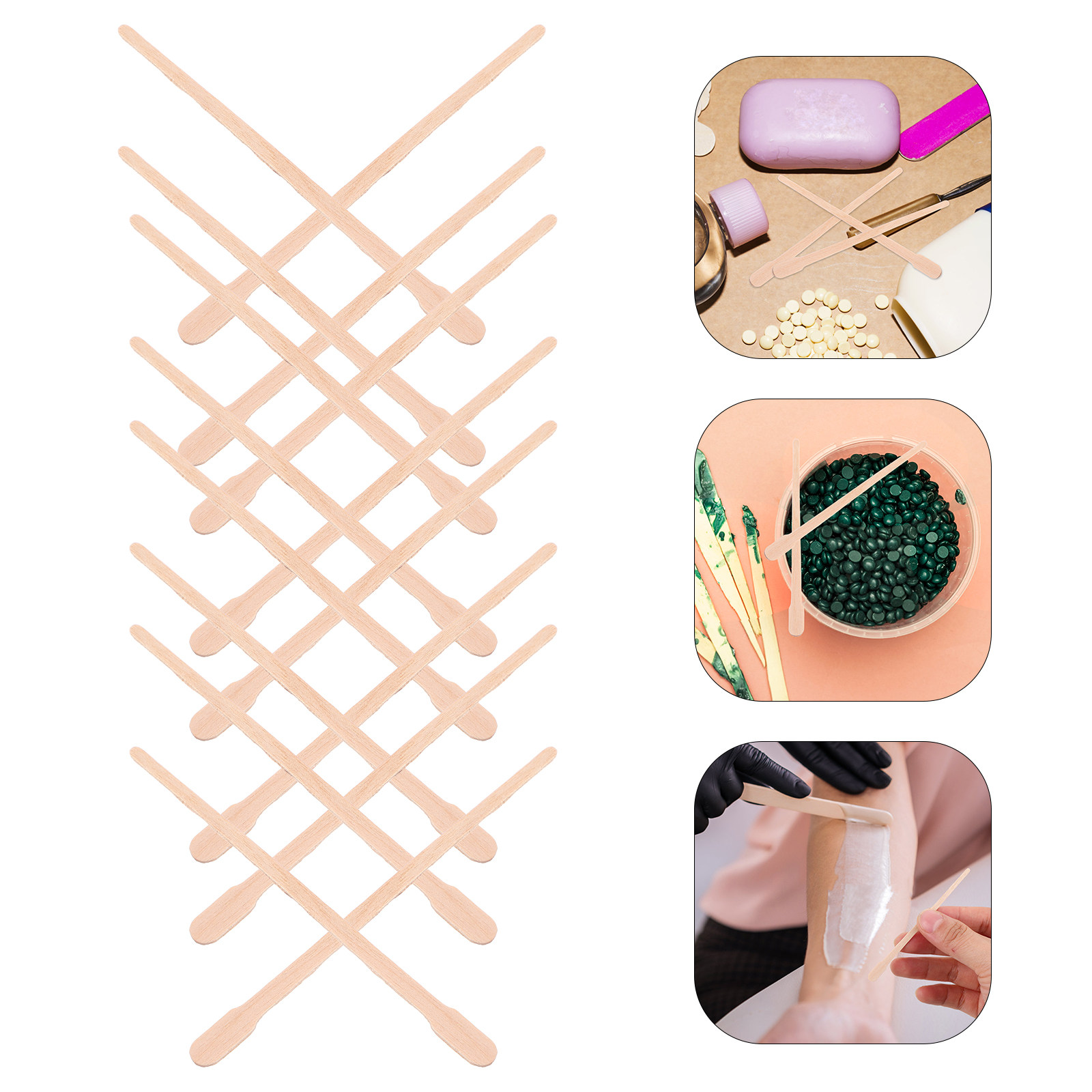 Hair Wax Stick - 1000 Stück Holzstäbchen zum Waxing, Glatte