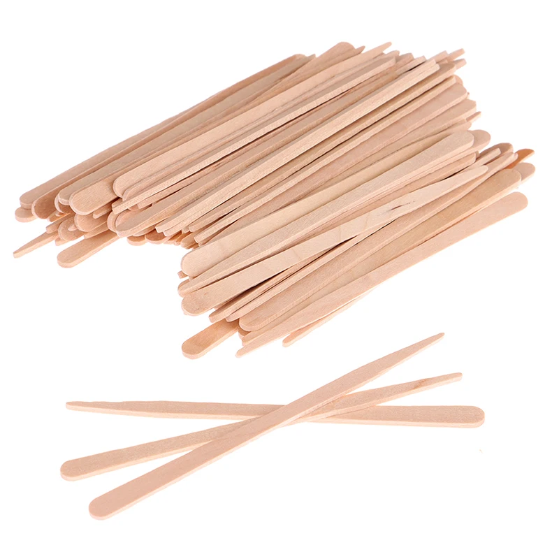 Hair Wax Stick - 50/100 Stück Holzkörper-Haarentfernungsstäbchen für Frauen, Wachswachsen,