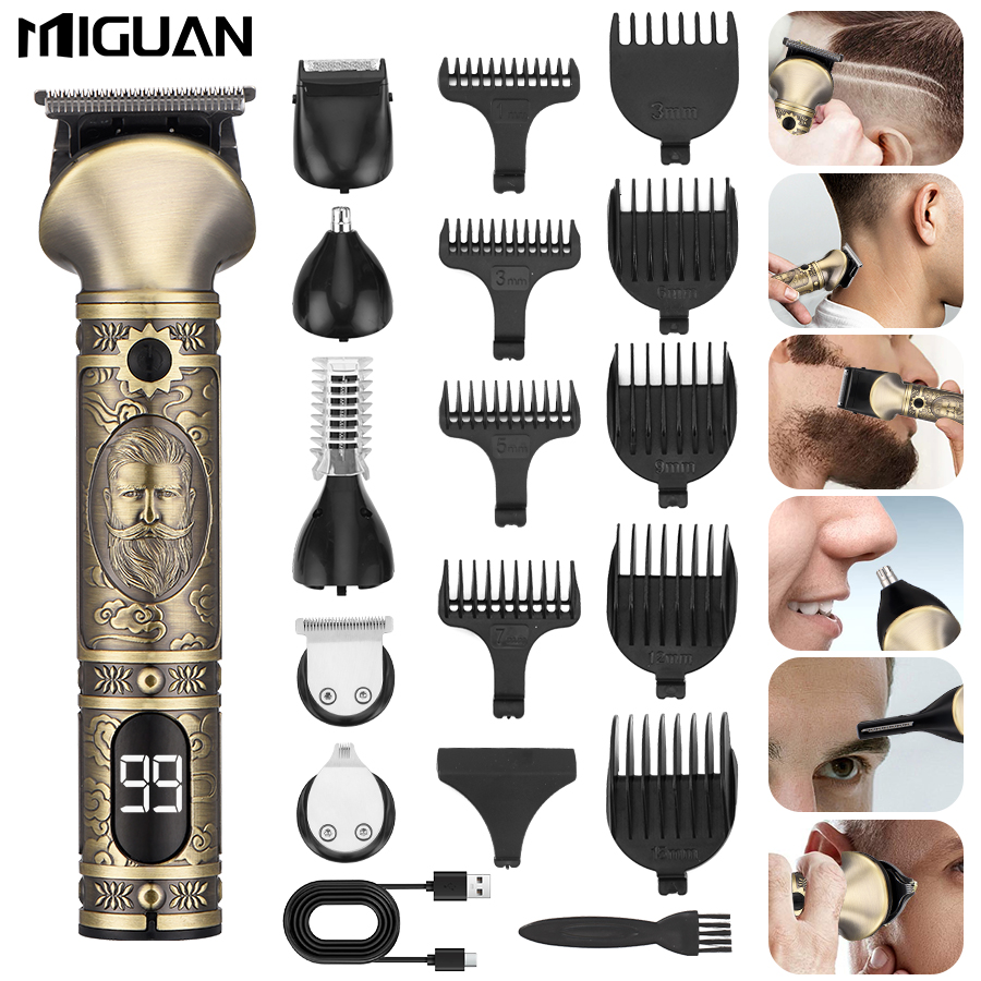 Mens Grooming Barber - Haarschneidemaschine und 6-in-1 Barttrimmer-Set für Männer,
