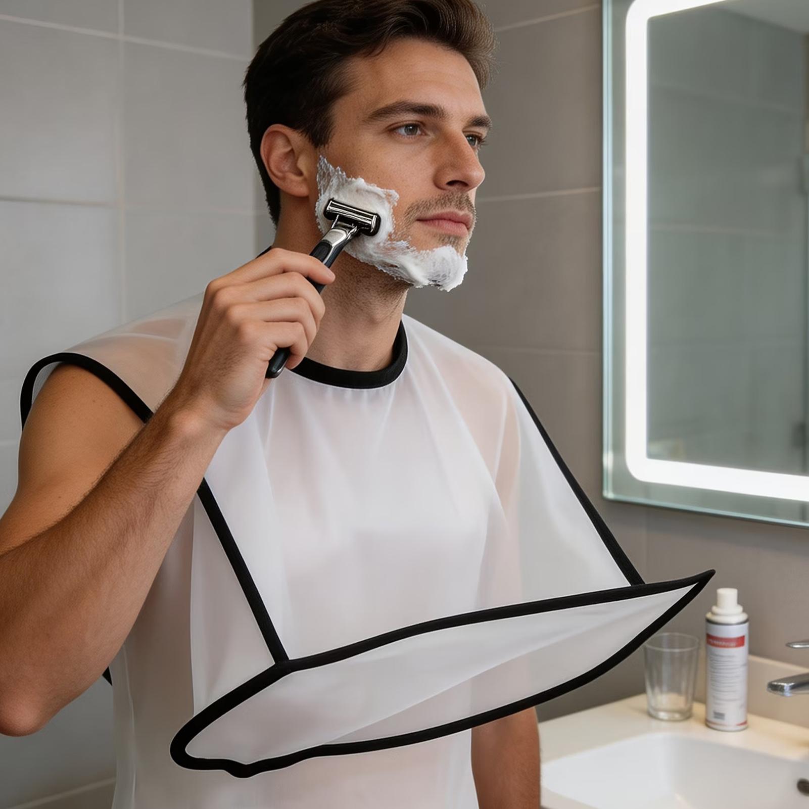 Mens Grooming Barber - Bartschürze Faltbare Rasierschürze Schnurrbart-Trimm-Fänger Herrenpflege-Werkzeug Reise