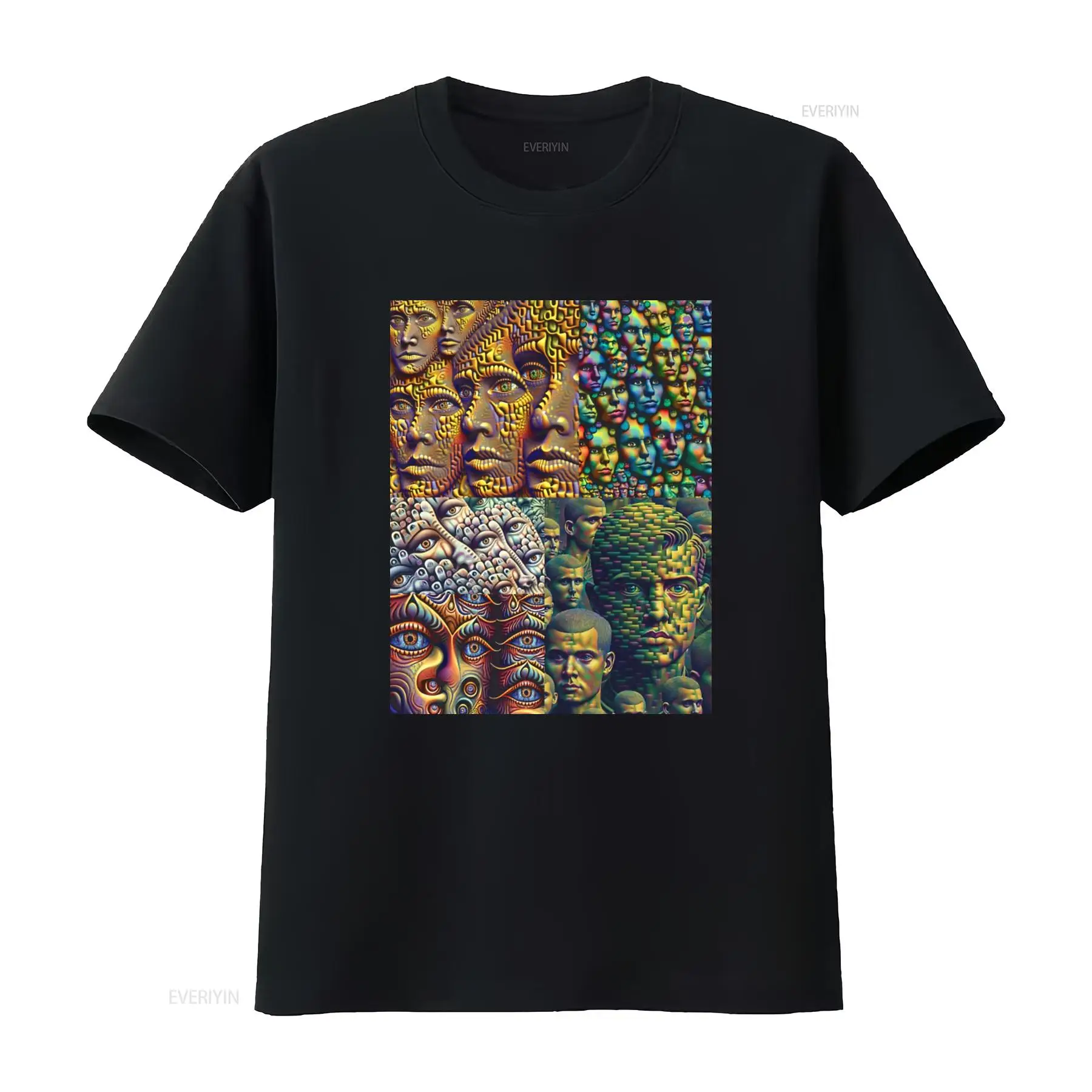 Face Wash Mens - Anti-Gesichtserkennungs-T-Shirt mit einzigartigem künstlerischem Design und