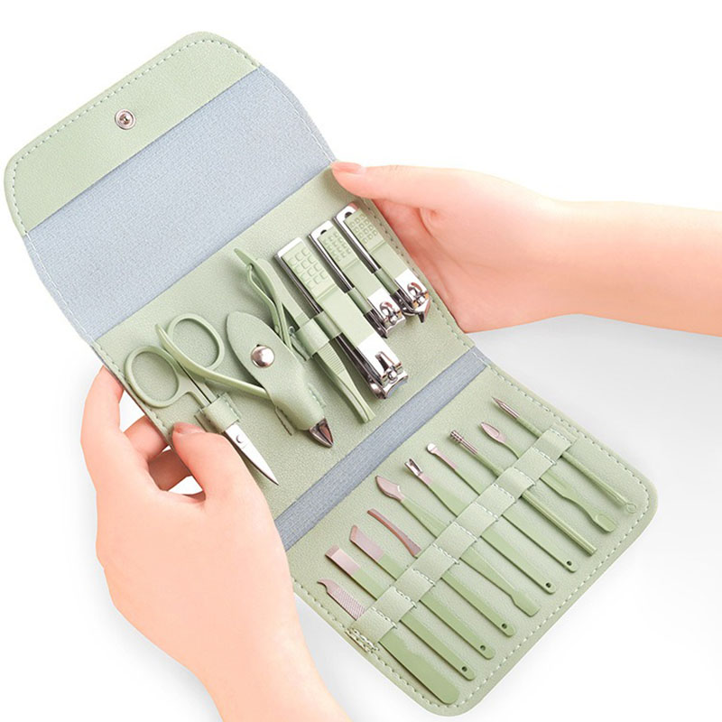 Nail Care Kit Mens - 16-teiliges professionelles Nagelknipser-Set aus Edelstahl, Pediküre-Werkzeuge