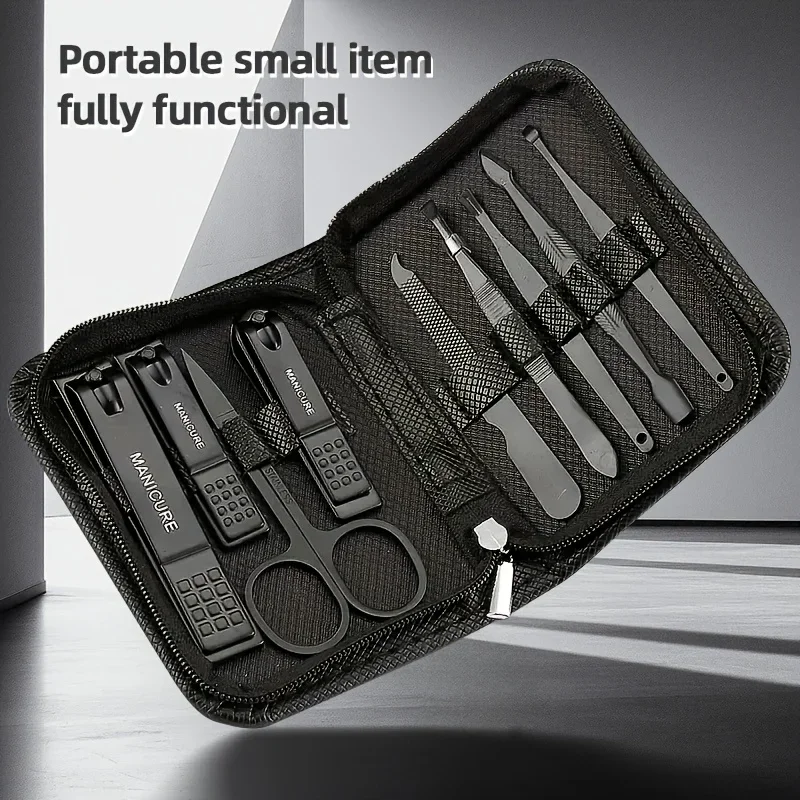 Nail Care Kit Mens - 9-teiliges Maniküre-Set Pediküre-Werkzeugset Nagelpflege-Kit für Frauen