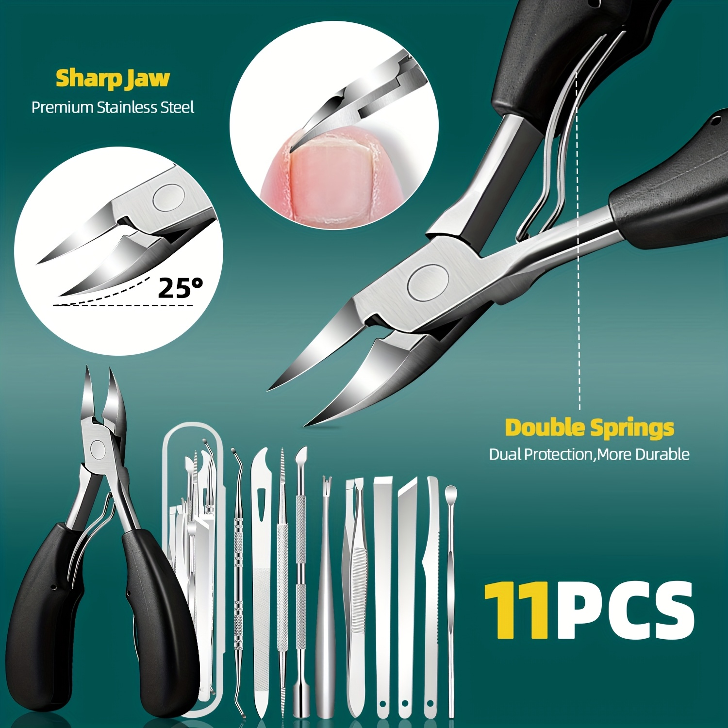 1/11/12-teiliges Zehennagel-Na – Nail Care Kit Mens Bewertung und Preis