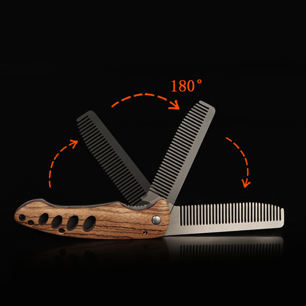 Klappbarer Bartkamm aus Massiv – Mens Grooming Barber Bewertung und Preis